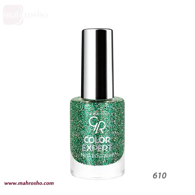 لاک کالر اکسپرت گلدن رز شماره 610 گلیتر دار فروشگاه مه روشو