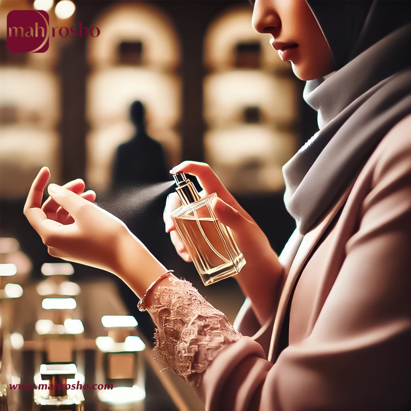 تست عطر بر روی مچ دست برای انتخاب عطر و میزان ماندگاری عطر