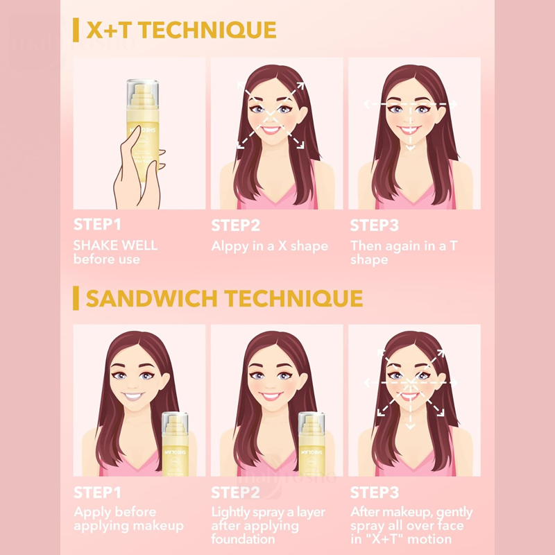 اسپری فیکس کننده آرایش شیگلم مدل مات فرش حجم 55 میلی لیتر فروشگاه مه روشو