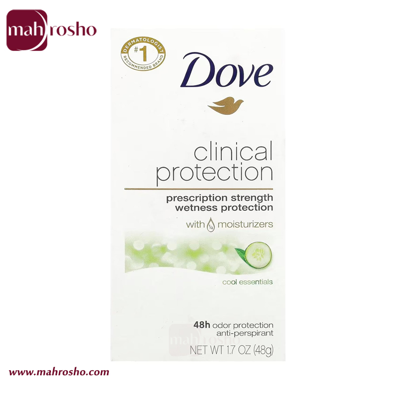 دئودورانت ضد تعریق کرمی زنانه داو کلینیکال مدل 48 ساعته Cool Essentials فروشگاه مه روشو