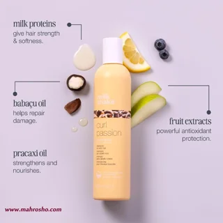 شامپو موهای فر و مجعد میلک شیک مدل Curl Passion بدون سولفات فروشگاه مه روشو
