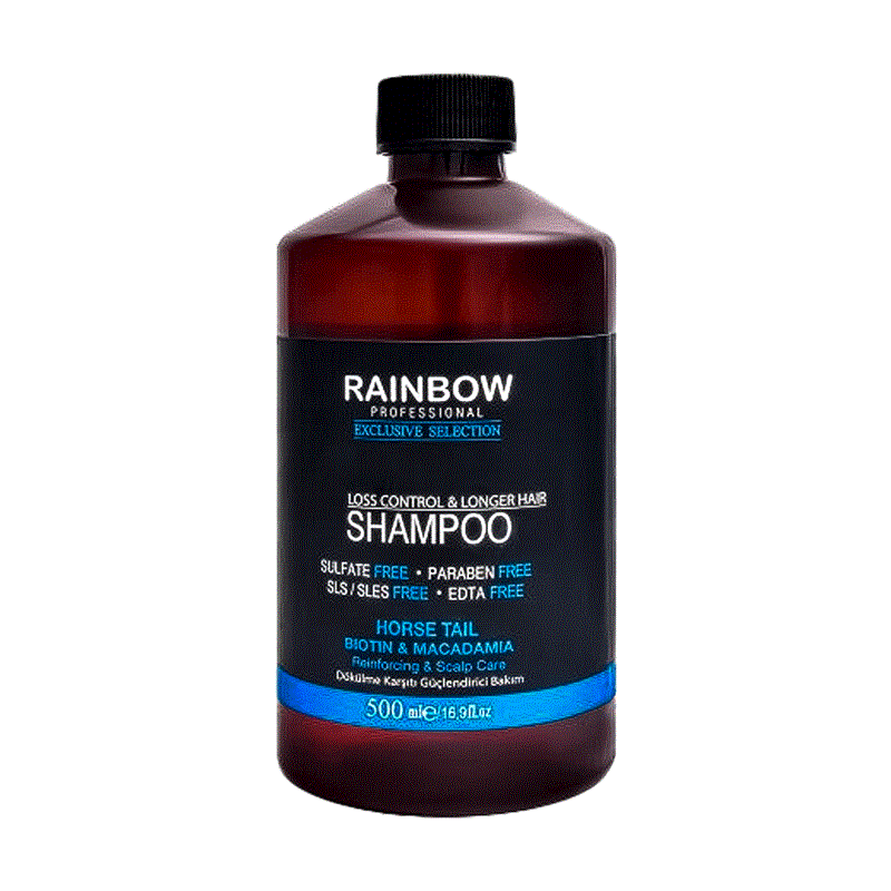 شامپو ضد ریزش بیوتین و ماکادمیا رینبو | rainbow biotin & macadamia shampoo