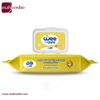 دستمال مرطوب کودک وی کر حاوی عصاره عسل و روغن آرگان 72 برگی