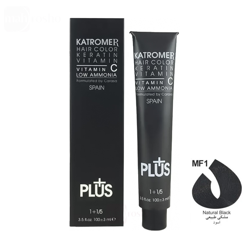 رنگ مو کاترومر گروه مردانه رنگ مشکی طبیعی مردانه شماره MF1 حجم 100 میلی لیتر