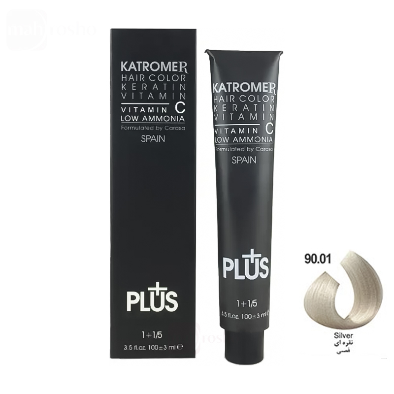 رنگ مو کاترومر گروه سوپر روشن کننده رنگ نقره ای شماره 90.01 حجم 100 میلی لیتر