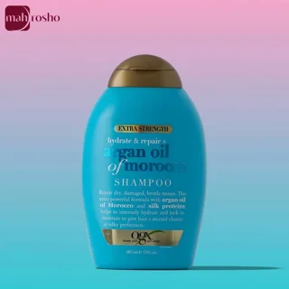 شامپو روغن آرگان مراکشی او جی ایکس سری Extra Strength بدون سولفات حجم 385 میلی لیتر