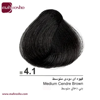 رنگ مو دوماسی گروه دودی رنگ قهوه ای دودی متوسط شماره 4.1 حجم 120 میلی لیتر