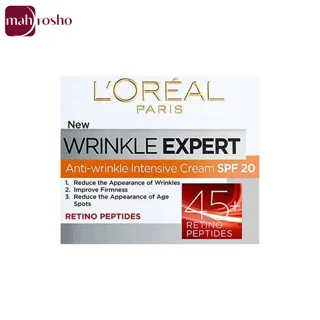 کرم روز ضد چروک قوی لورال مدل Wrinkle Expert +45 دارای SPF20 حجم 50 میلی لیتر