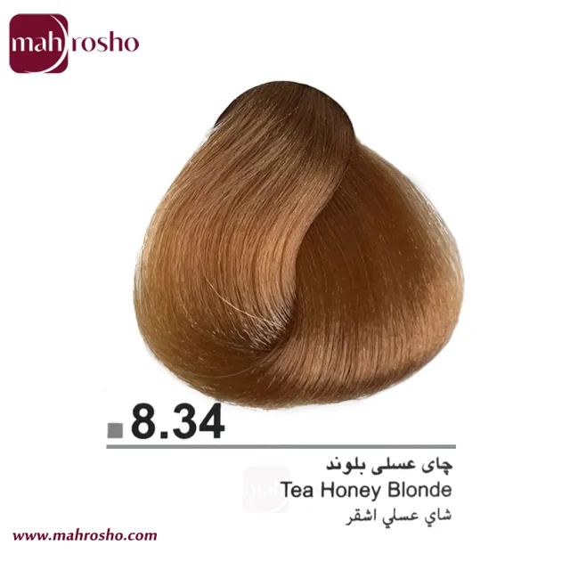 رنگ مو دوماسی گروه عسلی رنگ بلوند چای عسلی شماره 8.34 حجم 120 میلی لیتر
