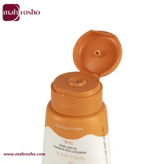 کرم تیوپی شیر مرطوب کننده دست و صورت شی میلک بیول حاوی پروتئین شیر و شی باتر حجم 70 میلی لیتر