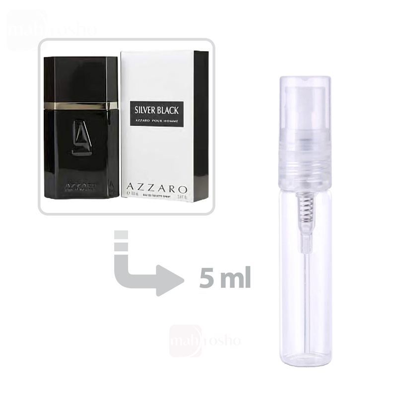 دکانت عطر مردانه آزارو سیلور بلک حجم 5 میلی لیتر