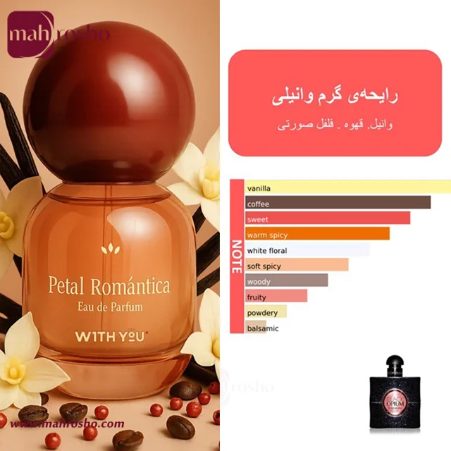 عطر جیبی زنانه پتال رمانتیکا ویت یو مدل ادوپرفیوم حجم 20 میلی لیتر