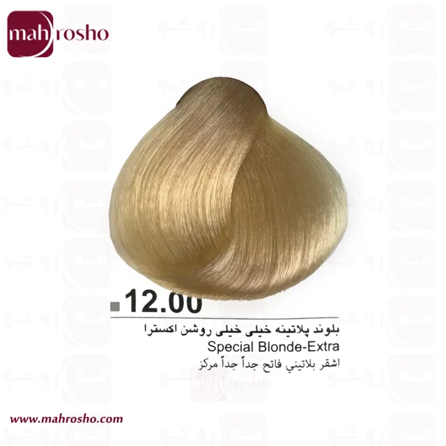 رنگ مو دوماسی گروه طبیعی اکسترا رنگ بلوند پلاتینه خیلی خیلی روشن اکسترا شماره 12.00 حجم 120 میلی لیت