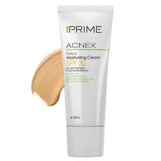 کرم ضدآفتاب مرطوب کننده رنگی پرایم مدل Acnex با SPF30 حجم 50 میلی لیتر