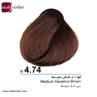 رنگ مو دوماسی گروه فندقی رنگ قهوه ای فندقی متوسط شماره 4.74 حجم 120 میلی لیتر