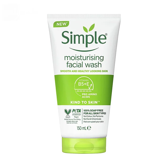 ژل شستشوی صورت سیمپل مدل Moisturising حجم 150 میلی لیتر