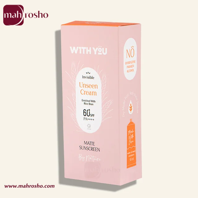 کرم ضد آفتاب ویت یو مدل مات بی رنگ با SPF 60 حجم 50 میلی لیتر