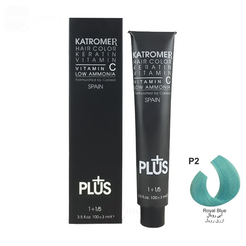 رنگ مو کاترومر گروه پاستل رنگ آبی رویال شماره P2 حجم 100 میلی لیتر