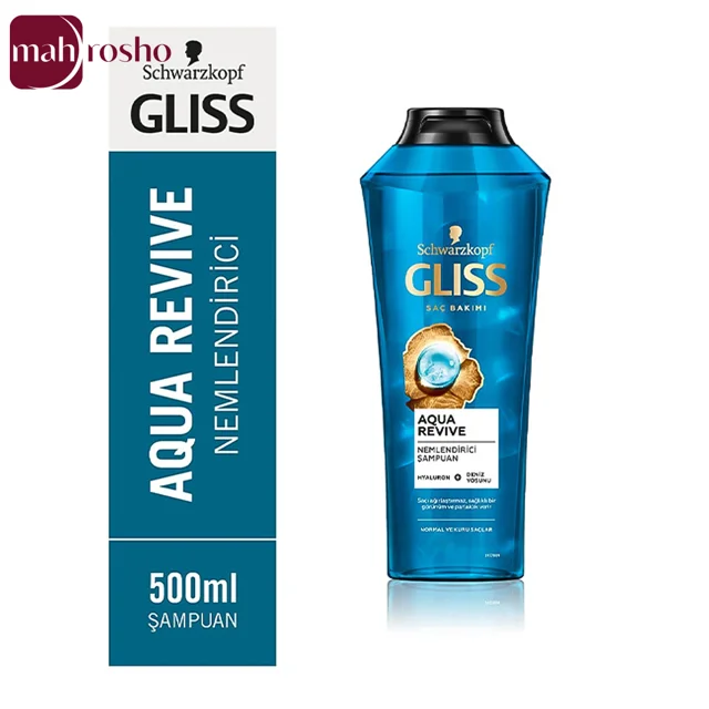 شامپو مو گلیس مدل Aqua Revive مناسب موهای خشک و نرمال حجم 500 میلی لیتر