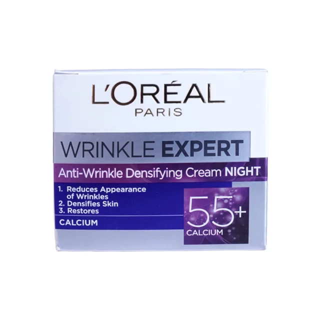 کرم شب ضد چروک قوی لورال مدل Wrinkle Expert +55 حجم 50 میلی لیتر