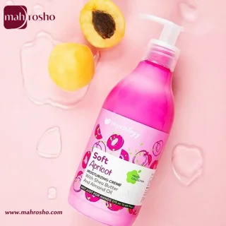 کرم آبرسان پمپی دست و صورت سافت اپریکات هندولوژی حاوی شی باتر و روغن بادام با رایحه زردآلو