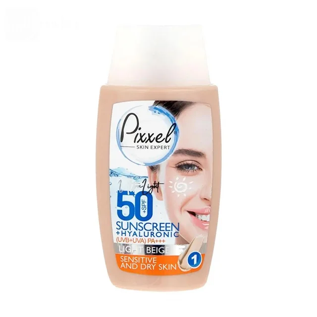 ضد آفتاب رنگی پیکسل با SPF 50 مناسب پوست خشک و حساس حجم 50 میلی لیتر