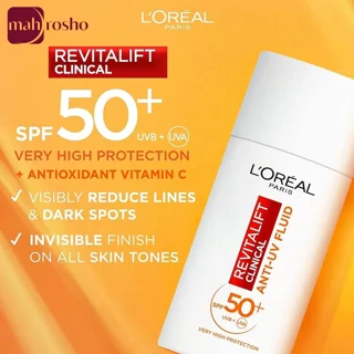 فلوئید ضد آفتاب SPF50 ویتامین سی لورال مدل Revitalift Clinical مناسب انواع پوست حجم 50 میلی لیتر