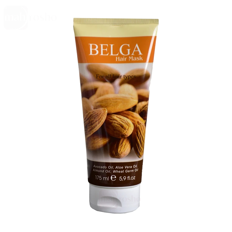 ماسک مو تیوپی روغن بادام بلگا مناسب موهای رنگ شده و خشک