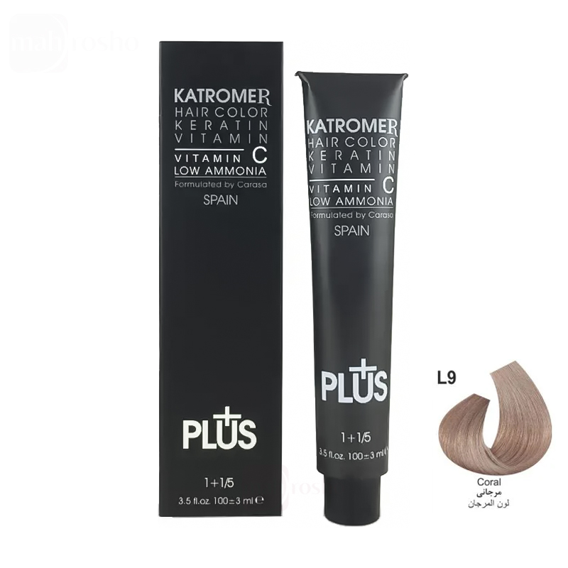 رنگ مو کاترومر گروه لوکس رنگ مرجانی شماره L9 حجم 100 میلی لیتر