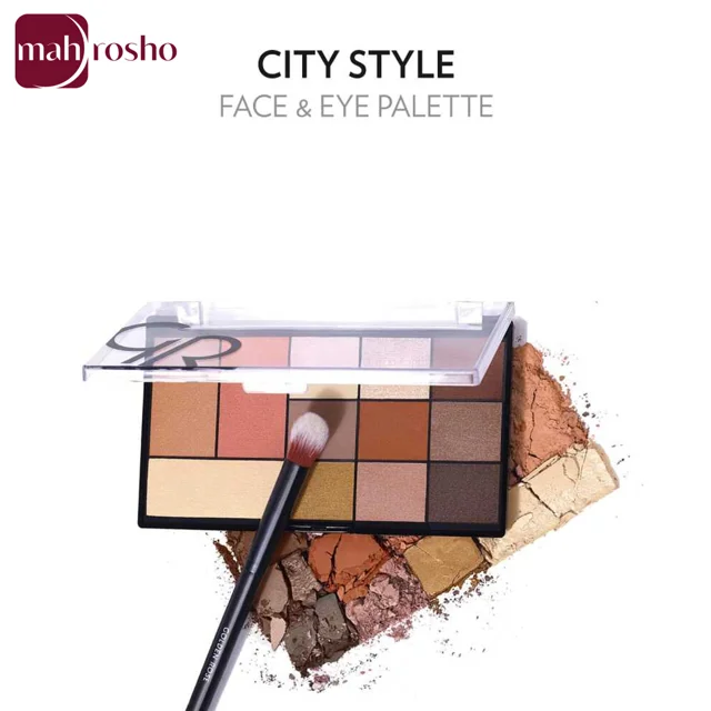 پالت چشم و صورت گلدن رز مدل CITY STYLE رنگ WARM NUDE شماره 01