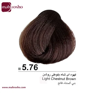 رنگ مو دوماسی گروه شاه بلوطی رنگ قهوه ای شاه بلوطی روشن شماره 5.76 حجم 120 میلی لیتر