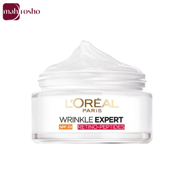 کرم روز ضد چروک قوی لورال مدل Wrinkle Expert +45 دارای SPF20 حجم 50 میلی لیتر
