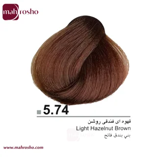 رنگ مو دوماسی گروه فندقی رنگ قهوه ای فندقی روشن شماره 5.74 حجم 120 میلی لیتر