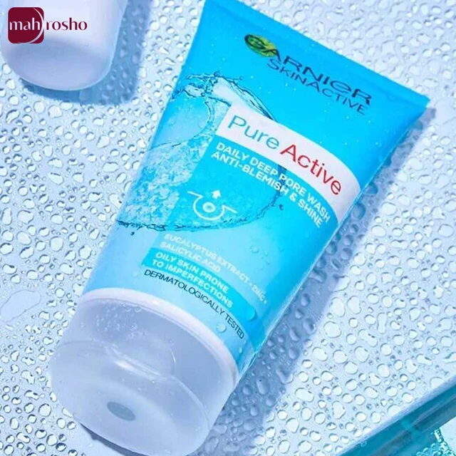 ژل شستشو صورت تیوپی گارنیر مدل Pure Active حجم 150 میلی لیتر