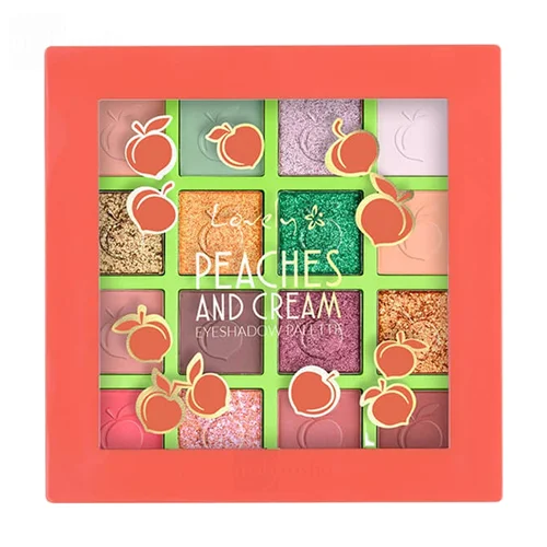 پالت سایه چشم 16 رنگ لاولی مدل Peaches and Cream