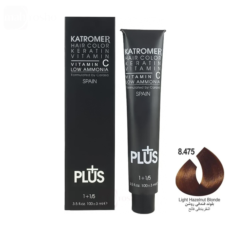 رنگ مو کاترومر گروه فندقی رنگ بلوند فندقی روشن شماره 8.475 حجم 100 میلی لیتر