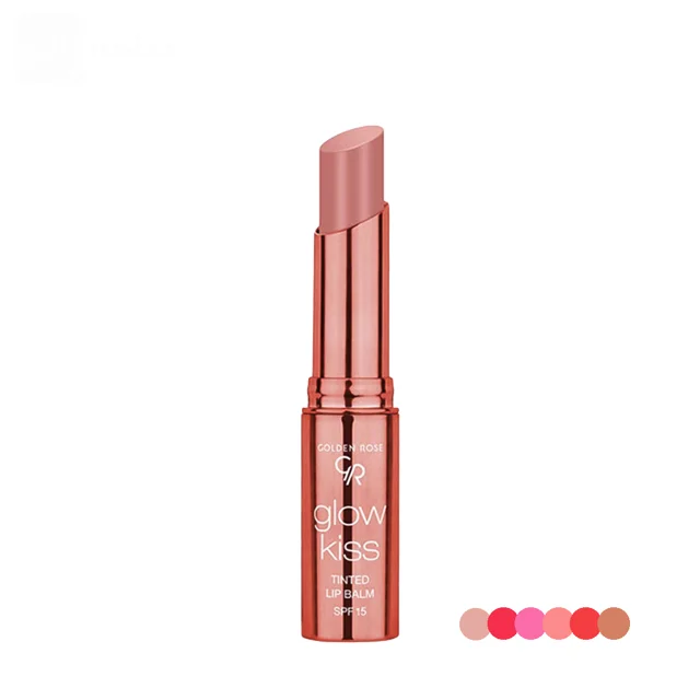 تینت بالم لب جامد گلدن رز مدل Glow Kiss حاوی SPF15 شماره 01