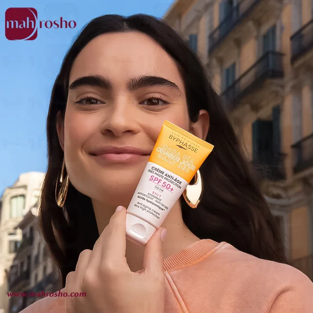 کرم ضد آفتاب جوانساز و ضد لک بایفاس +SPF50 حجم 50 میلی لیتر