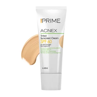 کرم ضد آفتاب رنگی پرایم مدل Acnex Tinted با SPF 60 رنگ بژ روشن حجم 40 میلی لیتر