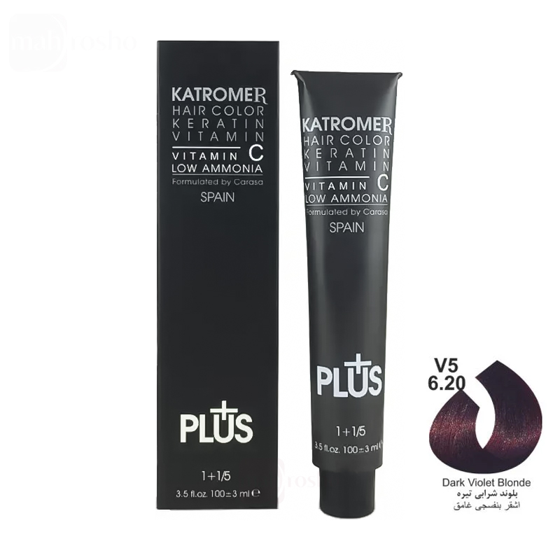 رنگ مو کاترومر گروه شرابی رنگ بلوند شرابی تیره شماره V5 - 6.20 حجم 100 میلی لیتر