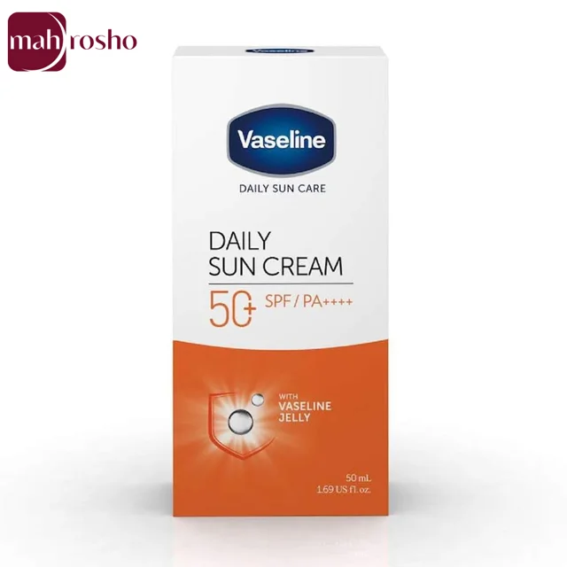 کرم ضد آفتاب بی‌رنگ تیوپی وازلین مدل Daily Sun با SPF50 حجم 50 میلی لیتر
