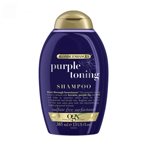 شامپو ضد زردی او جی ایکس بدون سولفات حجم 385 میلی لیتر