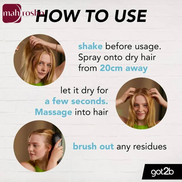 شامپو خشک گات تو بی مدل Extra Texture حجم 200 میلی لیتر