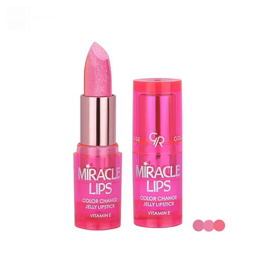 رژلب ژلهای حرارتی گلدن رز مدل MIRACLE LIPS در 3 رنگ وزن 3.7 گرم