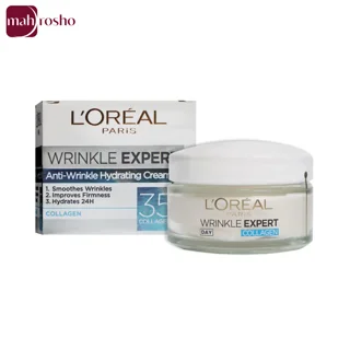 کرم روز مرطوب کننده و ضد چروک لورال مدل Wrinkle Expert +35 حجم 50 میلی لیتر