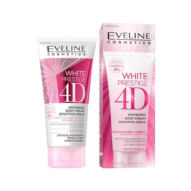 کرم روشن کننده بدن و زیر بغل و بیکینی اولاین مدل White Prestige 4D حجم 100 میلی لیتر