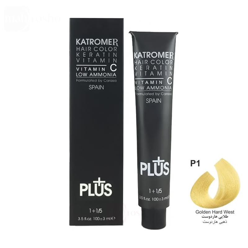 رنگ مو کاترومر گروه پاستل رنگ طلایی هارد وست شماره P1 حجم 100 میلی لیتر
