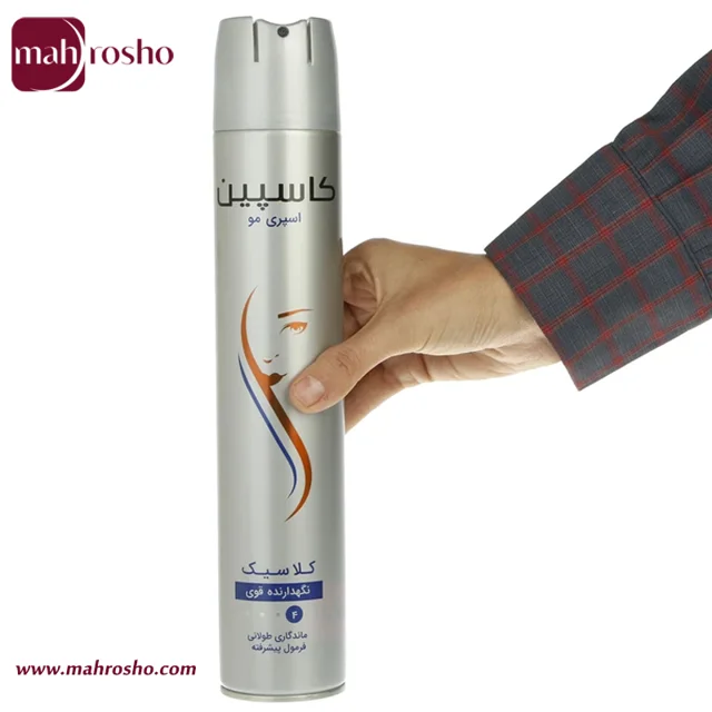 اسپری مو کلاسیک کاسپین مدل نگهدارنده قوی شماره 4 حجم 500 میلی لیتر